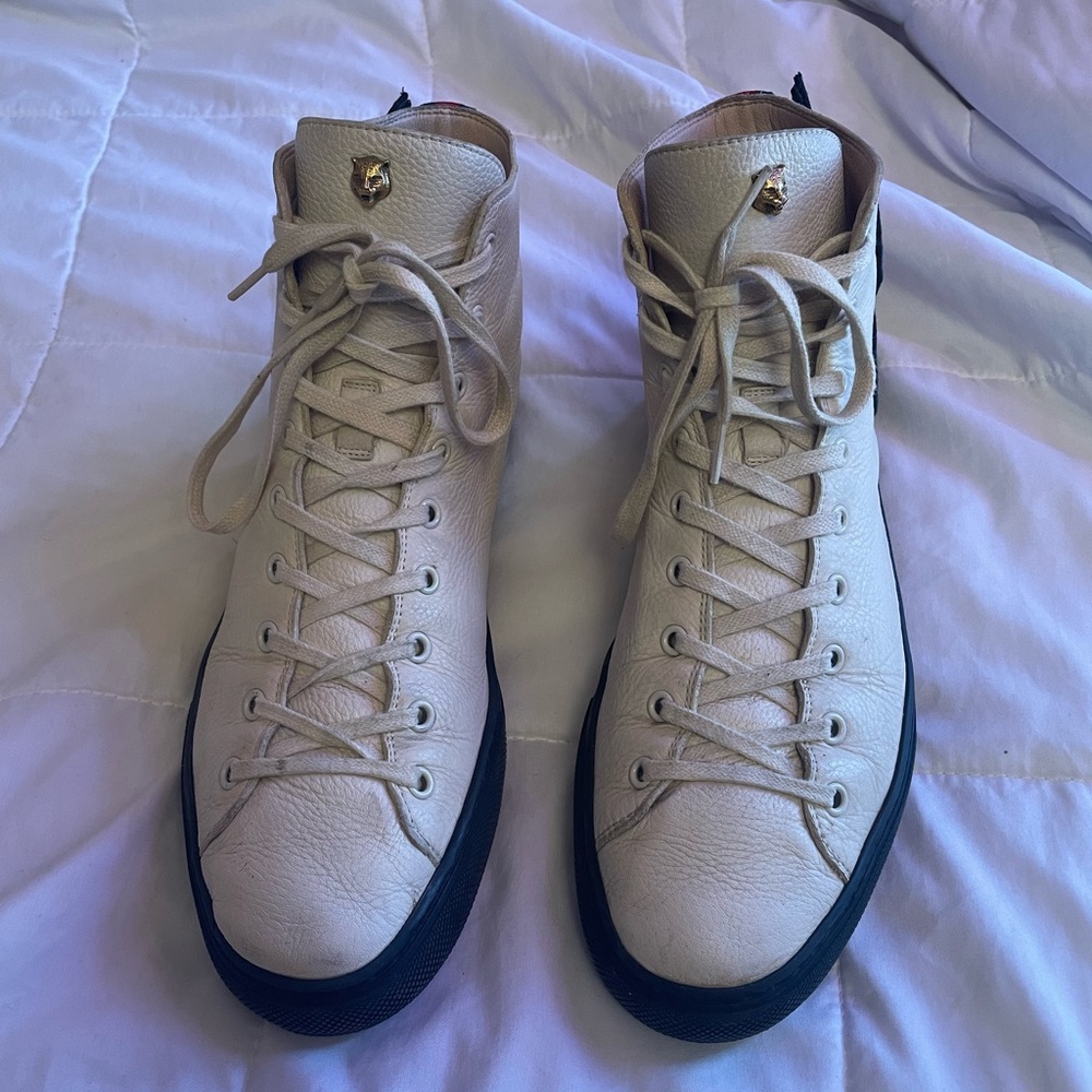 High-Top Leather Sneakers